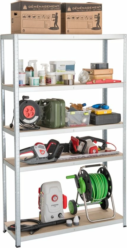Flash-uitverkoop π Sencys Opbergrek - Gegalvaniseerd Staal - Verstelbaar - 5 Lagen - 300kg Per Laag - 176x120x40cm π 7 Flash-uitverkoop π Sencys Opbergrek - Gegalvaniseerd Staal - Verstelbaar - 5 Lagen - 300kg Per Laag - 176x120x40cm π - Afbeelding 7