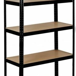 Goedkoopste ⌛ Profeco Heavy Duty Opbergrek 180x90 Cm - Stellingkast - 5 Planks X 175kg - Zwart 🔥