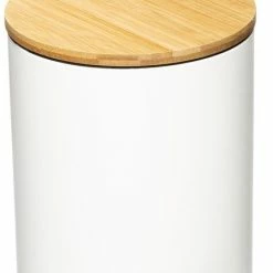 Flash-uitverkoop 👍 5Five® Pedaalemmer 3 Liter Met Bamboe Deksel –ª Wit / Bamboe –ª Vuilnisbak –ª Afvalbak –ª Softclose –ª Stijlvol & Compact Voor In De Badkamer - Toilet - Kantoor - Slaapkamer 🔔