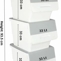 Gloednieuw ⭐ Motek® - Opbergbox - 33 L - Wielen - Opbergdoos - Opbergbox Met Deksel - Opbergboxen - Opbergmand - Opbergkist - Voorraadpotten - Aardappelbak - Grijs - Wit 😍 -Dyson-winkel 522x840