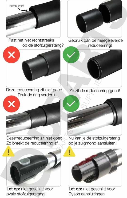 Beste Pirce π Merkloos Dparts Combi Zuigmond én Accessoires - 32mm + 35mm - Universeel Stofzuigermond Set Geschikt Voor Bosch, Siemens, Philips, Nilfisk, AEG, Bestron, Inventum, Henry, Numatic Stofzuiger - Stofzuigervoet, Stofzuigerborstel, Hulpstukken, Stofzuigermondstuk 𧨠2 Beste Pirce π Merkloos Dparts Combi Zuigmond én Accessoires - 32mm + 35mm - Universeel Stofzuigermond Set Geschikt Voor Bosch, Siemens, Philips, Nilfisk, AEG, Bestron, Inventum, Henry, Numatic Stofzuiger - Stofzuigervoet, Stofzuigerborstel, Hulpstukken, Stofzuigermondstuk 𧨠- Afbeelding 2
