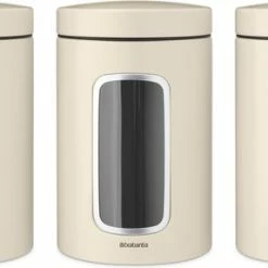 Begroting 👏 Brabantia Voorraadbussen - 1,4 L - Soft Beige - 3 Stuks 🎉