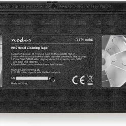 Hete verkoop 😀 Nedis VHS-Reinigingscassette | 20 Ml | VHS-Koppen | Zwart 🛒