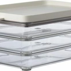 Goedkoopste 😀 Mepal – Koelkastdoos Omnia Vleeswaren 3-laags – Nordic White – Vleeswarendoos Koelkast – Vershoudbakjes – Makkelijk Stapelbaar – Houdt Vleeswaren Vers – Lucht En- Aromadicht ⭐