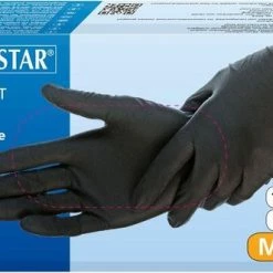 Goedkoop 💯 Hygostar Wegwerp Handschoenen - Nitril - Poedervrij - Zwart - L - 100 Stuks ⭐