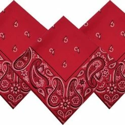 Goedkoopste 🌟 Sorprese - Zakdoeken - Heren - 3 Zakdoeken - Heren Zakdoeken - Boerenzakdoek - Carnaval - 55 X 55 - Rood 😍