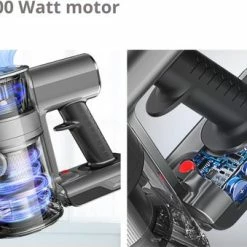 Promo 🔥 TocMoc Steelstofzuiger Draadloos 200Watt Met 4 Verschillende Opzetstukken - Zakloos - Hepa Filter - Handstofzuiger 🌟 -Dyson-winkel 550x339 6