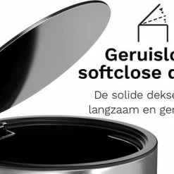 Goedkoopste ⌛ Pedaalemmer - 5 Liter - RVS - Prullenbak StangVollby Kallax - Toilet - Badkamer - Klein - Soft Close Deksel - Chique Design - Kleine RVS Pedaal Afvalemmer - Vuilnisbak 🎁 -Dyson-winkel 550x340