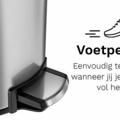 Goedkoopste ⌛ Pedaalemmer - 5 Liter - RVS - Prullenbak StangVollby Kallax - Toilet - Badkamer - Klein - Soft Close Deksel - Chique Design - Kleine RVS Pedaal Afvalemmer - Vuilnisbak 🎁 -Dyson-winkel 550x351 1