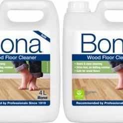 Beste deal ✨ Bona Houten Vloer Reiniger - 2 X 4 Liter Multipack - Parketreiniger - Streeploos - Sneldrogend ❤️