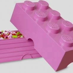 Gloednieuw ✔️ Opbergbox Brick 8, Roze - LEGO 🔔 -Dyson-winkel 550x356 1