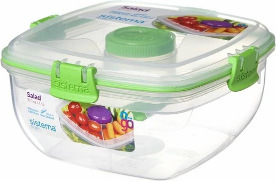 Coupon 🎁 Sistema Salade Box Met Bestek - Geelgroen 🤩 1 Coupon 🎁 Sistema Salade Box Met Bestek - Geelgroen 🤩