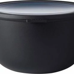 Promo ❤️ Mepal – Multikom Cirqula Rond 3000 Ml – Mag In De Vriezer, Magnetron En Vaatwasser – Nordic Black – Geschikt Als Meal Prep Bakje, Vershoudbakje, Bewaardoos ⌛