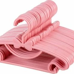 Flash-uitverkoop ⌛ Babysweet Roze Baby En Kinderkledinghanger - Donker Roze - Meisjes - Kinderen - Kledingkast - Set Van 10 Stuks! 🌟