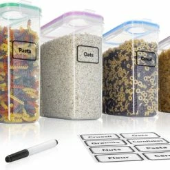 Korting ❤️ TNM Luxe Luchtdichte Voorraadbussen Set (4x4L) – Voorraadpotten - 4 Kleuren 🎁