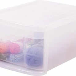 Korting ✨ IRIS OHYAMA IRIS Stacking Drawer - Opberglade - 11 L - Kunstof - Wit/Transparant - Set Van 2 ✔️ -Dyson-winkel 550x384 3