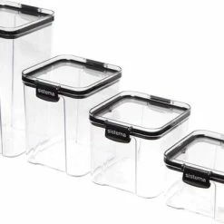 Uitgang 🌟 Sistema Luchtdichte Voorraadbussen (1.3 Liter) - Zwart - Stapelbaar, Met Deksel, Luchtdicht ⌛ -Dyson-winkel 550x390 6