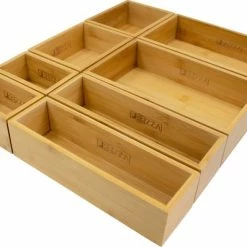 Beste Verkoop 🔥 Prezza Lade Organizer - Ladeverdeler - Verdeler - Opbergsysteem - Bamboo - 8-delige Set 🧨