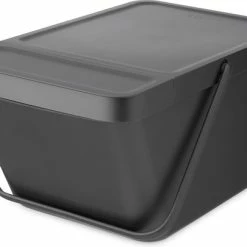 Goedkoop 🧨 Brabantia Sort & Go Prullenbak Stapelbaar - 20 L - Dark Grey 🎁