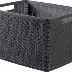 Gloednieuw 👍 Curver Jute Opbergmand - L - 20L - Donkergrijs 🥰