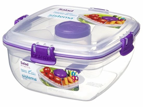 Coupon 🎁 Sistema Salade Box Met Bestek - Geelgroen 🤩 9 Coupon 🎁 Sistema Salade Box Met Bestek - Geelgroen 🤩 - Afbeelding 9