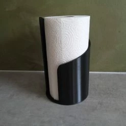 Groothandel 🧨 Merkloos Luxe Zwarte Staande Keukenrolhouder -Keukenaccessoires - Keukenpapier - 3D Geprint 🎉