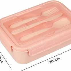 Begroting 👏 Consumerce® Premium Lunchbox Met 3 Vakken En Bestek Roze – Lunchbox Volwassenen – Japanse Bento Box – Lunchbox Kinderen – Lunchbox Volwassenen Compartimenten – Brooddoos Volwassenen – Broodtrommel – Lunchtrommel – Salade Lunchbox – Saladebox 🧨 -Dyson-winkel 550x416 6