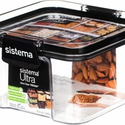 Uitgang 🌟 Sistema Luchtdichte Voorraadbussen (1.3 Liter) - Zwart - Stapelbaar, Met Deksel, Luchtdicht ⌛ -Dyson-winkel 550x416 9