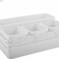 Beste Pirce 🎉 All-Goods Lade Organizer | Organizer Set Van 8 Bakken - Bestekbak Ladeverdeler Ladebak Organiser Lade Inzet Bak Opbergbak Houder Verdeling | Lade Verdeler Voor Keuken En Bureau | Badkamer | Lade Bakjes | Make Up Organizer | Wit | 🥰 -Dyson-winkel 550x432 4