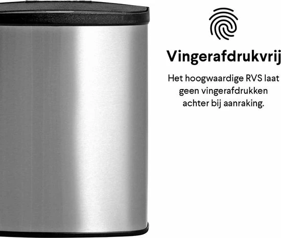 Goedkoop ✨ Prullenbak Met Sensor - 8 Liter - RVS - Toilet Afvalemmer - Badkamer Afvalbak Homra IXXA - Vuilnisbak - 8L - Vingerafdrukvrij RVS - Hygiënisch - Elektrische Softclose Deksel - Automatische Deksel - Sensor Vuilbak ❤️ 17 Goedkoop ✨ Prullenbak Met Sensor - 8 Liter - RVS - Toilet Afvalemmer - Badkamer Afvalbak Homra IXXA - Vuilnisbak - 8L - Vingerafdrukvrij RVS - Hygiënisch - Elektrische Softclose Deksel - Automatische Deksel - Sensor Vuilbak ❤️ - Afbeelding 17