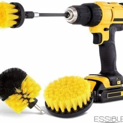 Flash-uitverkoop 🎉 ESSIBLE Schrobborstel - Polypropyleen - Borstel Boormachine - Schrobborstel - Schuurborstel - Automatische Reiniging - 3 Delige Borstelset Voor Boormachine 🎉