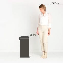 Beste Pirce 🥰 Brabantia NewIcon Prullenbak - 30 L - Metallic Grey 💯 -Dyson-winkel 550x484 5