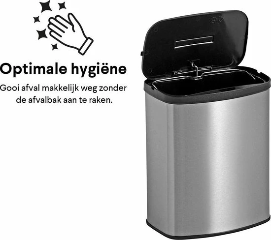 Goedkoop ✨ Prullenbak Met Sensor - 8 Liter - RVS - Toilet Afvalemmer - Badkamer Afvalbak Homra IXXA - Vuilnisbak - 8L - Vingerafdrukvrij RVS - Hygiënisch - Elektrische Softclose Deksel - Automatische Deksel - Sensor Vuilbak ❤️ 8 Goedkoop ✨ Prullenbak Met Sensor - 8 Liter - RVS - Toilet Afvalemmer - Badkamer Afvalbak Homra IXXA - Vuilnisbak - 8L - Vingerafdrukvrij RVS - Hygiënisch - Elektrische Softclose Deksel - Automatische Deksel - Sensor Vuilbak ❤️ - Afbeelding 8