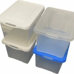 Hete verkoop 🎉 Curver Opbergboxen Met Deksel- Set Van 4 - Multicolour - 20 Liter - Transparant 😉