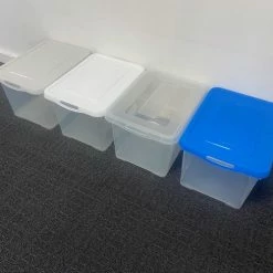 Hete verkoop 🎉 Curver Opbergboxen Met Deksel- Set Van 4 - Multicolour - 20 Liter - Transparant 😉 -Dyson-winkel 550x499 2