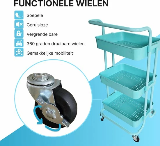 Top 10 ๐ O'DADDY® Keukentrolley Op Wieltjes - Serveerwagen - Keukentrolley Blauw - Verrijdbaar En Vast - 3 Lagen - 86 X 43 X 36 Cm ๐ 6 Top 10 ๐ O'DADDY® Keukentrolley Op Wieltjes - Serveerwagen - Keukentrolley Blauw - Verrijdbaar En Vast - 3 Lagen - 86 X 43 X 36 Cm ๐ - Afbeelding 6