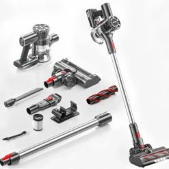 Promo π₯ TocMoc Steelstofzuiger Draadloos 200Watt Met 4 Verschillende Opzetstukken - Zakloos - Hepa Filter - Handstofzuiger π