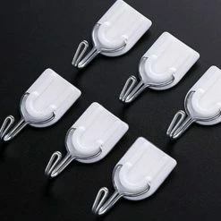 Gloednieuw ๐ฏ Merkloos FSW-Products - Zelfklevende Ophanghaken - 6 Stuks - Wit - Zelfklevend - Kledinghaken - Muurhaken - Wandhaken - Tashaken - Sleutelhaken - Ophanghaakjes - RVS - Sterke Zelfklevende Haken - Deurhaken ๐งจ