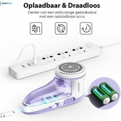 Flash-uitverkoop 🔔 Cleanforce Pluizenverwijderaar - Draadloos - Incl. Extra Opzetstuk Voor Delicate Kleding - Ontpluizer - Lint Remover - Kledingontpluizer ⭐ -Dyson-winkel 550x513 4