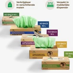 Goedkoop ⌛ Mr. Green Mind Biozakken 50/60 Liter 60 Stuks Biologisch Afbreekbare Afvalzakken – 60x80 Cm - 100% Composteerbare Vuilniszakken - Incl. Dispenser - Gft Afvalzakken 👍 -Dyson-winkel 550x519 3