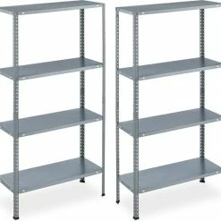 Beste recensies van 🌟 Relaxdays 2x Opbergrek Metaal - Stellingkast Verzinkt - Opbergkast - Magazijnstelling 🔔