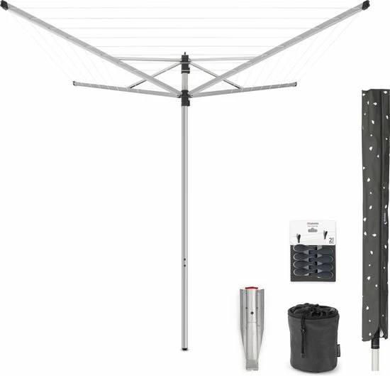 Goedkoop ๐ Brabantia Lift-O-Matic Droogmolen - Met Metalen Grondanker, Beschermhoes, Wasknijpertasje En Wasknijpers - 40 M - Metallic Grey ๐ฅ 1 Goedkoop ๐ Brabantia Lift-O-Matic Droogmolen - Met Metalen Grondanker, Beschermhoes, Wasknijpertasje En Wasknijpers - 40 M - Metallic Grey ๐ฅ