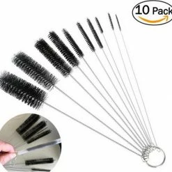 Gloednieuw 🌟 *** Schoonmaak Borstel/Rager Set 10 Stuks - Schoonmaak Ragertjes - Borstels Herbruikbare Rietjes - Van Heble®*** 👍