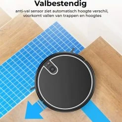 Groothandel 😉 Souiri MT-710 Robot Stofzuiger – Stofzuiger – Robot Stofzuiger Met Oplaadstation – Stofzuiger Robot – App Besturing – Afstandsbediening – Google Assistant – Alexa – Zwart 👏 -Dyson-winkel 550x530 2