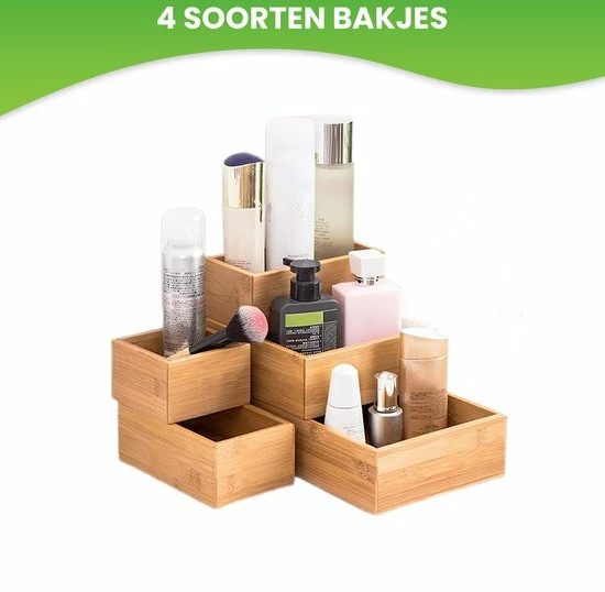 Beste Verkoop 🔥 Prezza Lade Organizer - Ladeverdeler - Verdeler - Opbergsysteem - Bamboo - 8-delige Set 🧨 3 Beste Verkoop 🔥 Prezza Lade Organizer - Ladeverdeler - Verdeler - Opbergsysteem - Bamboo - 8-delige Set 🧨 - Afbeelding 3