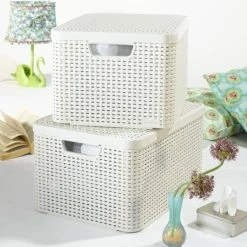 Hete verkoop 💯 Curver Style Mand L - 30L - Wit Met Deksel 💯 -Dyson-winkel 550x540 7