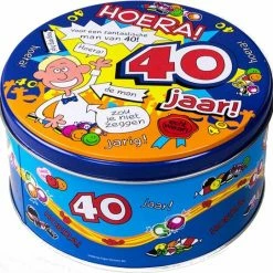 Top 10 ✨ Merkloos 40 Jaar Snoeptrommel/voorraadtrommel Voor Man 14 X 7,5 Cm - 40e Verjaardag - 40e Verjaardag Cadeau / Versiering ✨