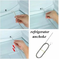 Uitgang 🎁 Hanggerzz Koelkast Cleaner 1 Meter - Spiraal Borstel - Roestvrij Staal - Pipe Cleaning - Buigbare Buis - Wassen Thuis Leidingen ✨