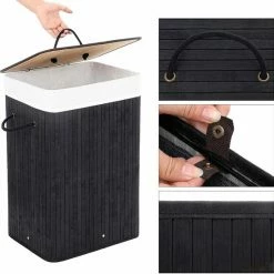 Uitgang 🎁 Wooners Wasmand Met Deksel 60 L - Bamboe - Zwart 🤩 13 Uitgang 🎁 Wooners Wasmand Met Deksel 60 L - Bamboe - Zwart 🤩 -Dyson-winkel 550x549 14