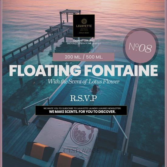 Beste deal π Lavayette Premium Wasparfum / Floating Fontaine / Lotusbloem / Geurbooster 500ml π 4 Beste deal π Lavayette Premium Wasparfum / Floating Fontaine / Lotusbloem / Geurbooster 500ml π - Afbeelding 4